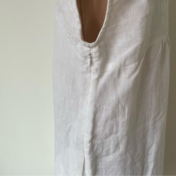 Roberta Roller Rabbit White Cotton Embroidered Crewneck Peasant Dress Size S - Picture 6 of 11